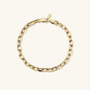 Mejuri 14k large square oval chain bracelet